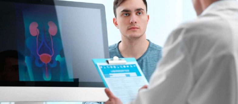 Consulta con un médico por prostatitis.